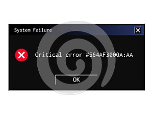 Retro ui error message window.
