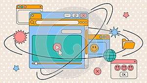 Retro UI interface design