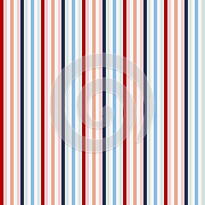 Retro usa Color style seamless stripes pattern. Abstract vector