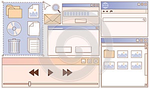 Retro user interface layout kit