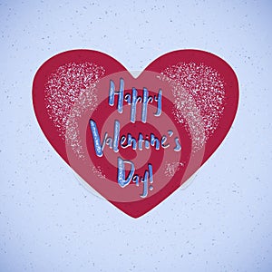 Retro Valentines Day card with shifted colors