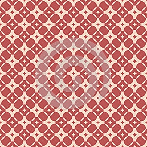 Retro vector geometric seamless pattern with rounded grid, net, mesh, lattice