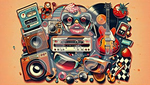 Retro vibes 1960s boogie woogie rock n roll photo