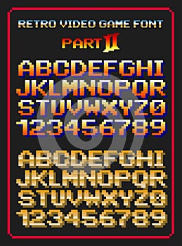 Retro video game font 2