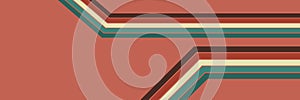 Retro vintage 70s style stripes background poster lines. shapes vector design graphic 1970s retro background. abstract