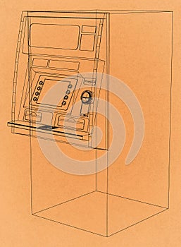 Retro Vintage Architect Blueprint