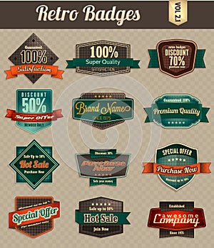 Retro Vintage Badges
