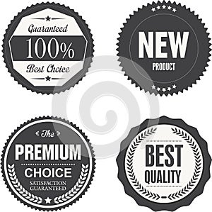Retro vintage business promotional badges