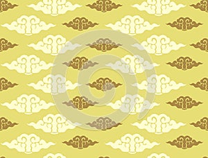 Retro vintage Chinese traditional pattern seamless background spiral curve cross cloud