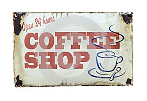 Retro Vintage Coffee Shop Sign