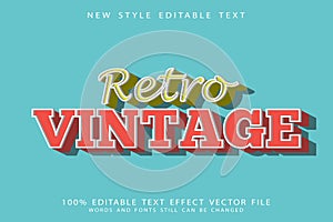 Retro Vintage Editable Text Effect Vintage Style