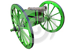 retro vintage gunpowder cannon dates to the 17th century