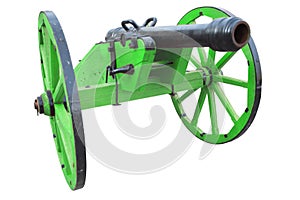 retro vintage gunpowder cannon dates to the 17th century