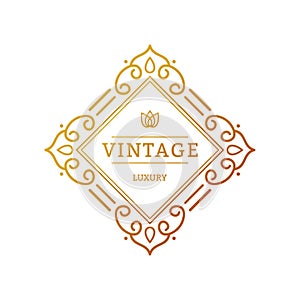 Retro Vintage Insignias or Logotypes. Vector design elements, business signs, logos, identity, labels, badges and objects.