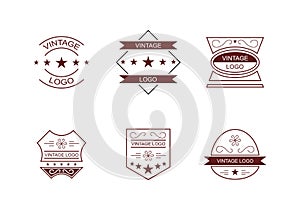 Retro vintage logotypes and badges set typopgraphic