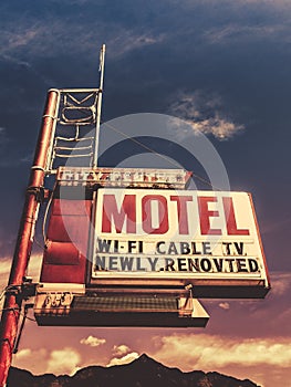 Retro Vintage Motel Sign