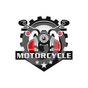 Retro or vintage motorcycle emblem logo design