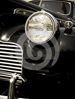 Retro Vintage Old Black Classic Car