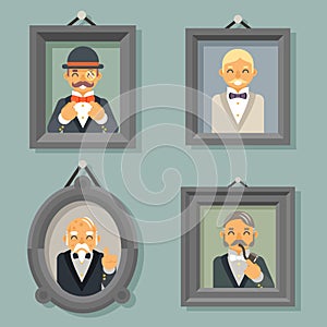 Retro Vintage Photo Frames Wealthy Victorian Gentleman