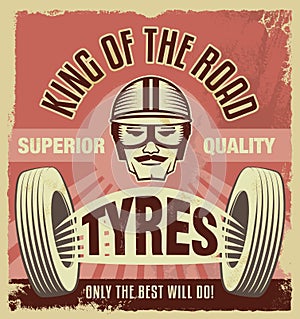 Retro vintage poster - metal sign design