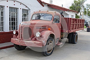 Vintage Red REO Speedwagon Truck photo