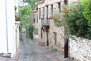 Retro vintage street Nikiti village, Chalkidiki