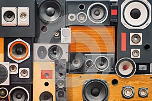 Retro vintage style Music sound speakers