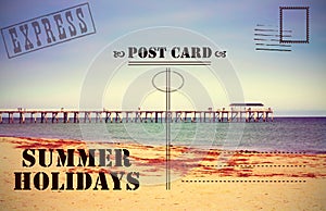 Retro vintage Summer Holidays Vacation postcard