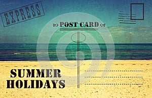 Retro vintage Summer Holidays Vacation postcard