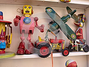 Retro vintage tin toys