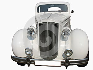 Retro vintage white dream car