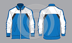 Retro vintage windbreaker hoodie jacket template varsity design