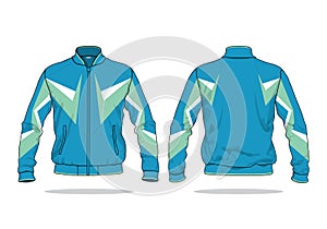 Retro vintage windbreaker hoodie jacket template varsity design