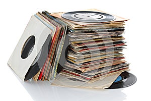 Retro vinyl 45rpm singles records