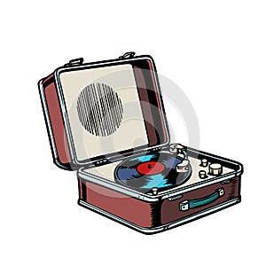 Retro vinyl record player