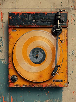 retro vinyl record player