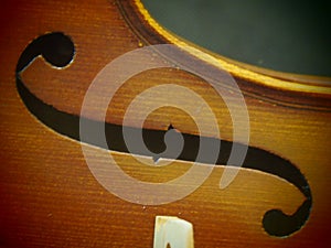 Retro Violin Melody Sound Hole Music Instrument Inspire Pinhole View