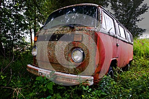 Retro VW Volkswagon Bus Car