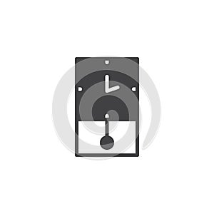 Retro wall clock vector icon