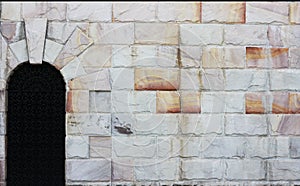 Retro wall and door background