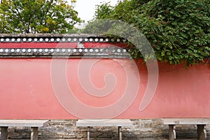 Retro wall in Kumbum Monastery, Ta`er Temple a Tibetan Buddhism Monastery in Huangzhong County, Xining Qinghai China