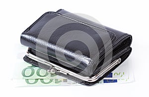 Retro wallet over euro money