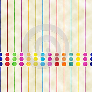 Retro watercolored stripes and dots background pattern photo