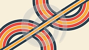 Retro Wavy Lines Pattern for Dynamic Backgrounds, vector design Generative AI
