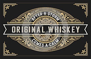 Retro whiskey label.