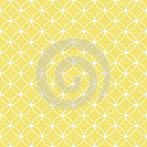 Retro white circles in rows on sunny yellow photo