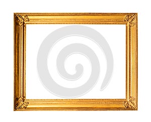 Retro wide wooden picture frame cutout