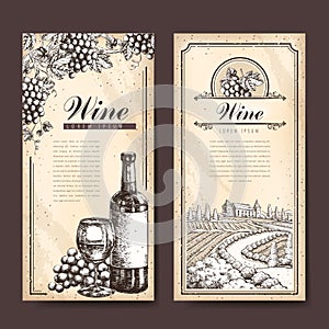 Retro winery banner