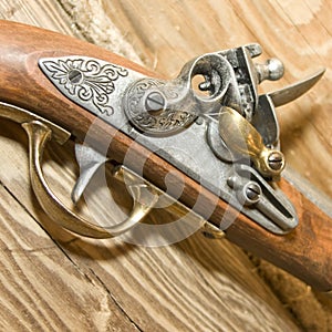Retro wood pistole