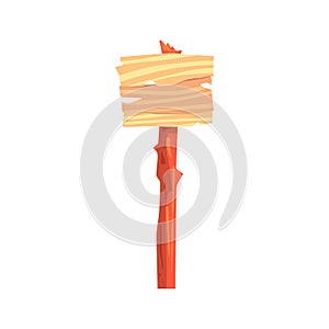 Retro wooden sign board vector Illustration